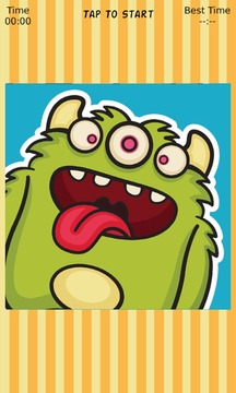 Cute Monster Sliding Puzzle游戏截图2