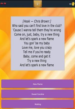 Guess Lyrics: Chris Brown游戏截图3