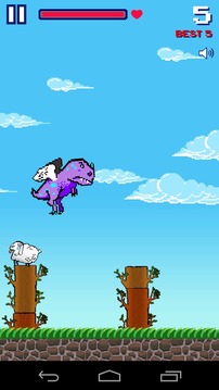 Flappy Dino and the sheeps游戏截图2