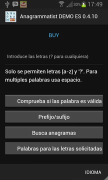Anagrammatist DEMO ES游戏截图1