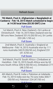 Live Cricket Score Worldcup游戏截图1