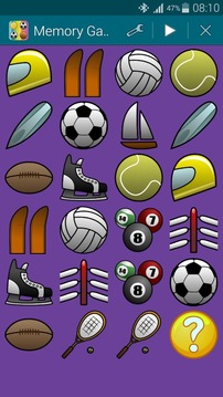 Sports 1, Memory Game (Pairs)游戏截图4