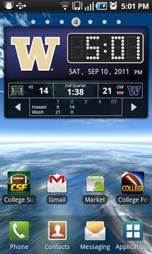 Washington Huskies Live Clock游戏截图4