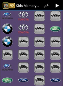 Cars Logo Memory HD游戏截图3