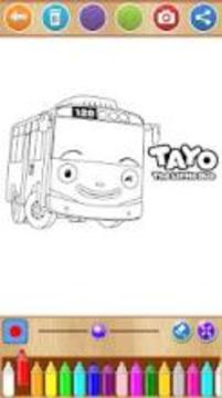 Tayo Bus Coloring Book游戏截图2