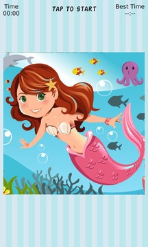Little Mermaid Sliding Puzzle游戏截图1