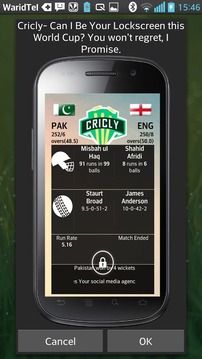 Cricly- Cricket Lockscreen游戏截图3