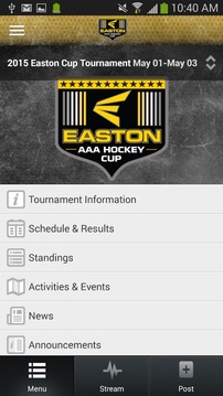 Easton Cup Tournament App游戏截图2