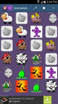Animals & Aliens Memory Game游戏截图1