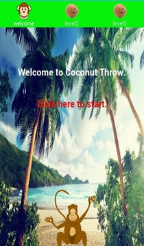 Coconut Throwing Game游戏截图1