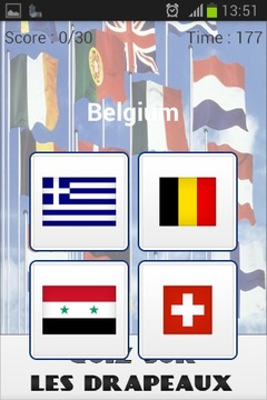 Drapeaux du monde, QUIZ游戏截图4