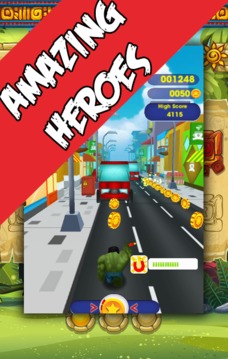 Subway Hulk : avenger super heroes city fall游戏截图3