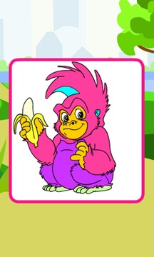 Coloring Playful Monkeys游戏截图2