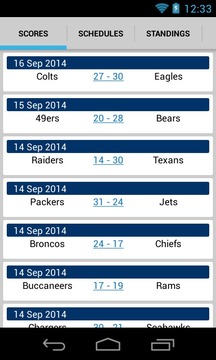 NFL Scores & Schedules游戏截图1