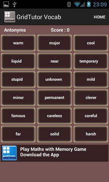 Play Vocab on gridTutor游戏截图4