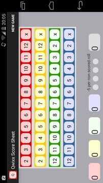 Qwixx Score Sheet游戏截图2