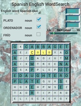 Spanish English Wordsearch游戏截图1