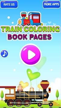 Train Coloring Book Pages Game游戏截图1