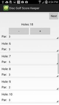 Disc Golf Score Keeper游戏截图2