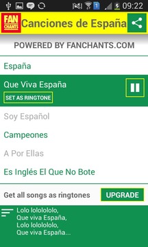 España - Canciones del Mundial游戏截图3