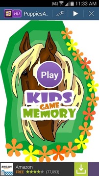 Puppies & Ponies Memory Game游戏截图1