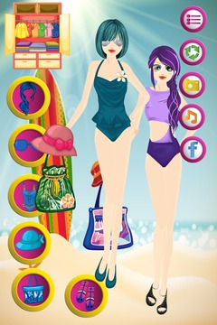 Beach Girls Dress up游戏截图3