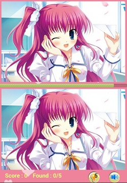 Girl Anime Find The Difference游戏截图3