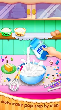 Sweet Cake Pop Maker - Cooking Games游戏截图3