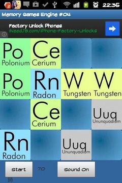 Memory game- Chemical Elements游戏截图1