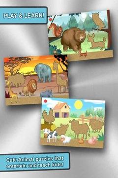 Toddler Animal Puzzle Game游戏截图1