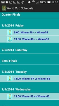 World Cup 2014 Brazil Schedule游戏截图1