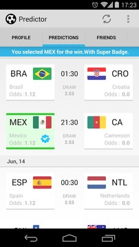 FootballPredictor-WorldCup2014游戏截图3