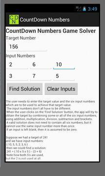 CountDown Numbers Game Solver游戏截图1