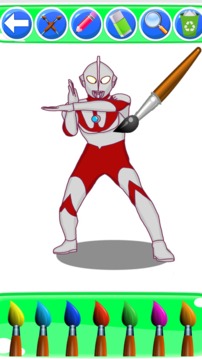 learn to color ultraman zero fans游戏截图1