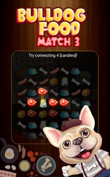 French Bulldog Food Match 3游戏截图3