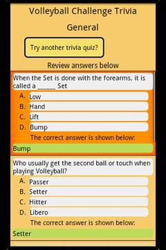 Volleyball Challenge Trivia游戏截图5