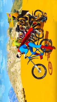 Superheroes Bmx Racing: Bicycle Xtreme Stunts游戏截图3