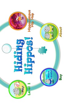 Hiding Hippos Memory Game Free游戏截图1