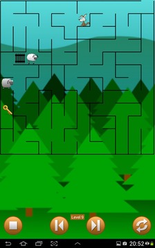 Lamb and Wolf Maze Puzzle游戏截图1