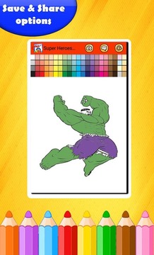 Super Heroes Coloring Book游戏截图3