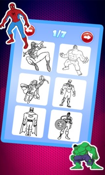 super heroes coloring book by fans游戏截图3