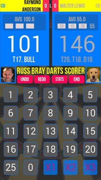 Russ Bray Darts Scorer Free游戏截图2
