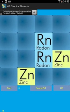 Memory game- Chemical Elements游戏截图3