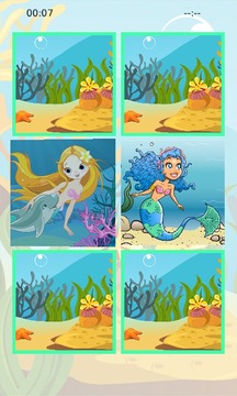 Little Mermaid Memory Puzzle游戏截图3