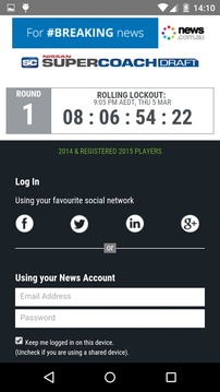 NRL SuperCoach Draft 2015游戏截图1