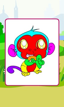 Coloring Playful Monkeys游戏截图3