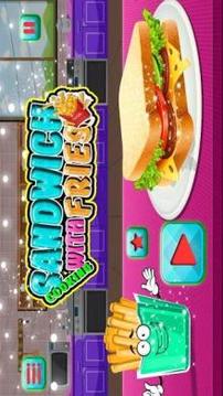 Cheese Sandwich making & fries cooking games游戏截图5