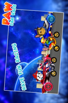 Paw Puppy extreme Car Racing Rush游戏截图2