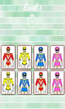 Hero Rangers Memory Game游戏截图2