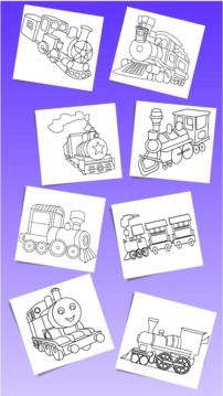 Train Coloring Book Pages Game游戏截图2